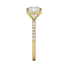 cushion solitaire 14k yellow gold