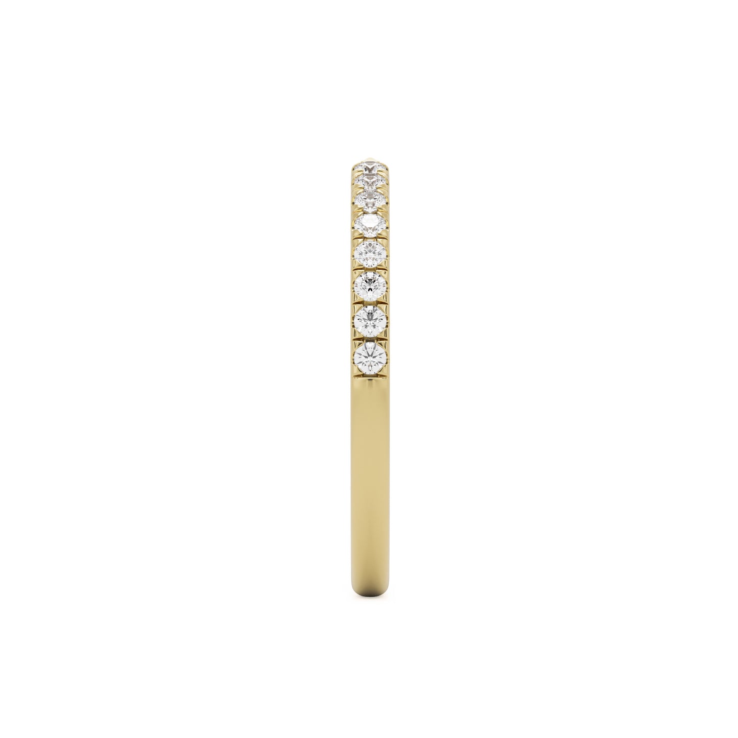 open pave 14k yellow gold