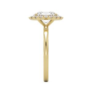 oval solitaire halo 14k yellow gold