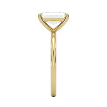 radiant moissanite plain 14k yellow gold