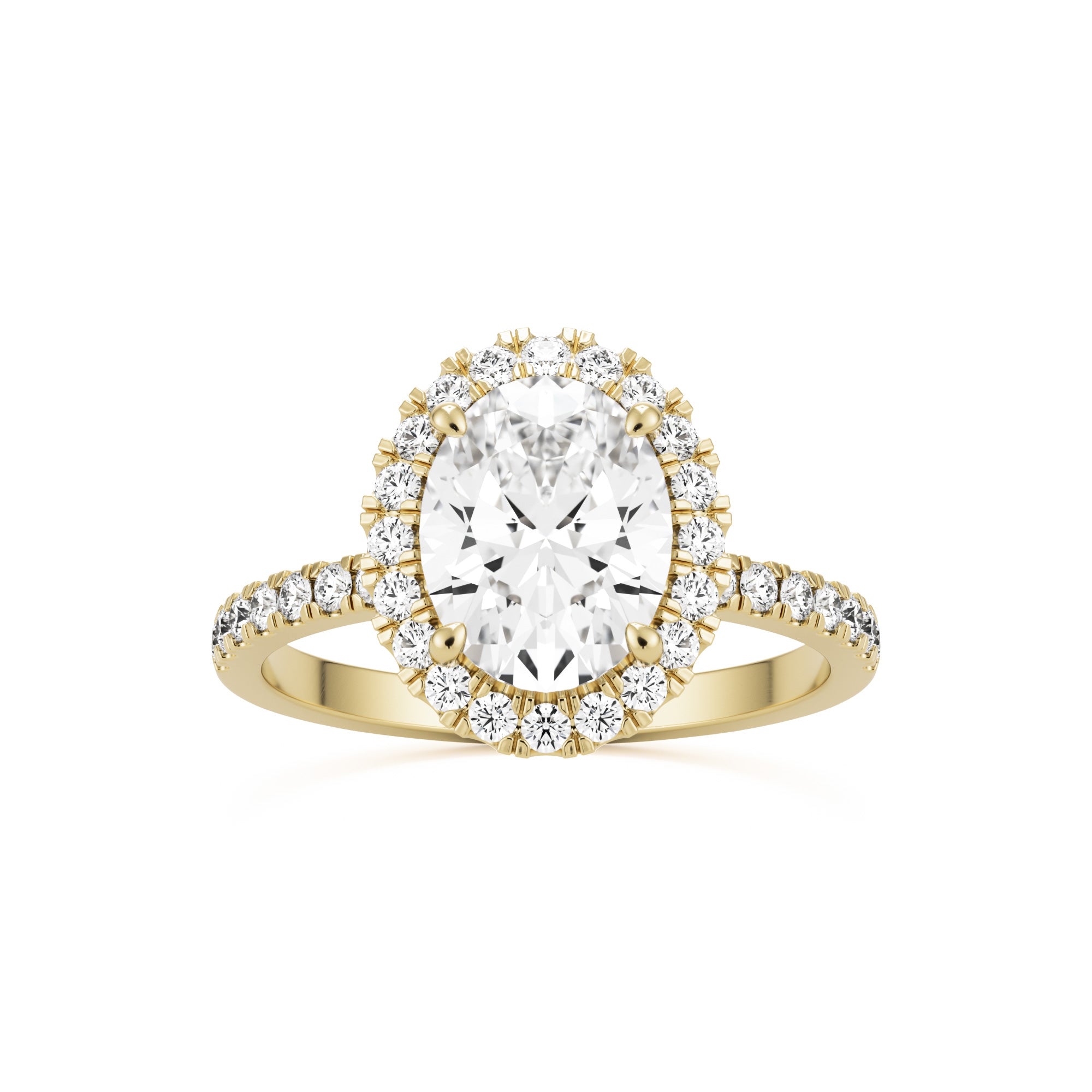 Pink Oval Diamond Halo Engagement Ring | Fox Fine Jewelry