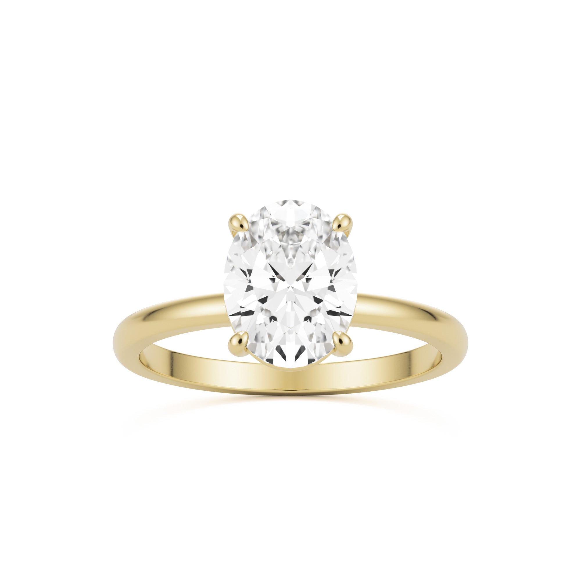 Oval diamond solitaire ring Clearance