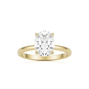 oval solitaire 14k yellow gold