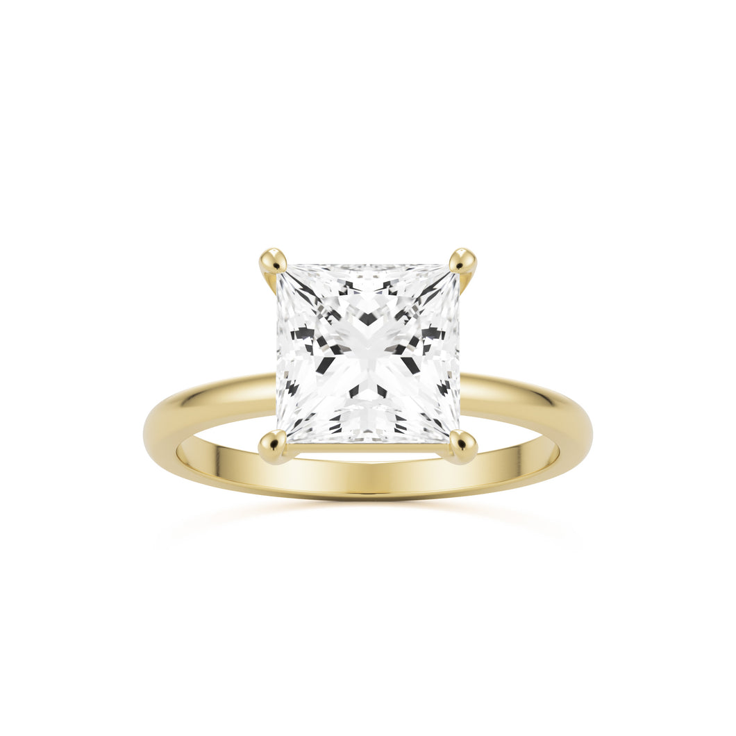 princess plain 14k yellow gold