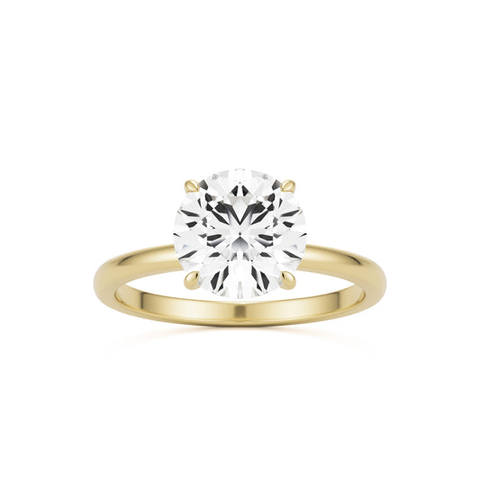 round solitaire 14k yellow gold