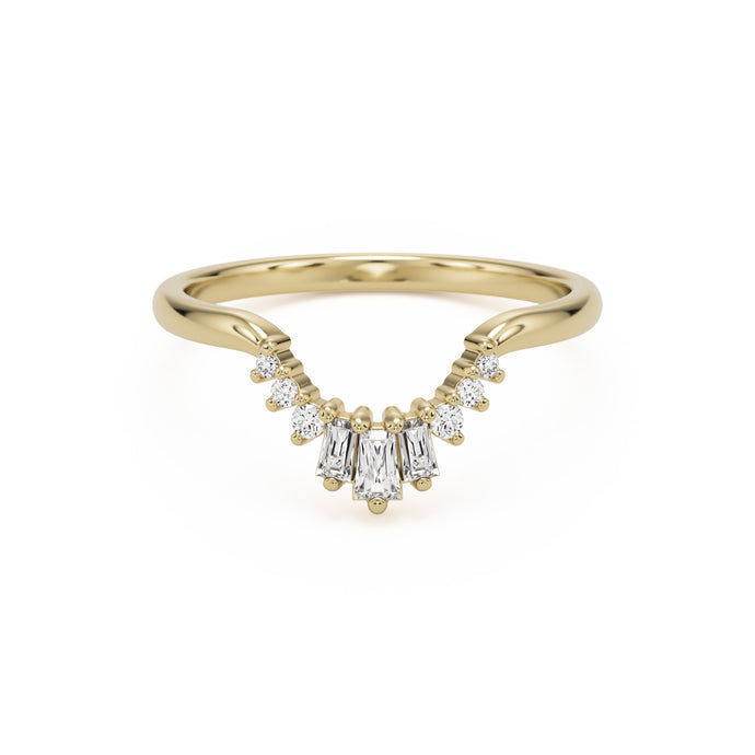 the baguette tiara 14k yellow gold